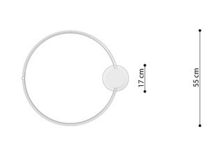 Miniaturka 24 - Minimalistyczna lampa sufitowa LED z białym pierścieniem