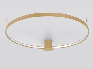 Miniaturka 13 - Nowoczesna lampa sufitowa LED z dwoma złotymi pierścieniami