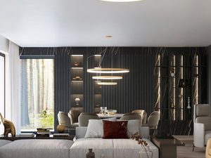 Miniaturka 9 - Luksusowy salon z designerskim oświetleniem LED