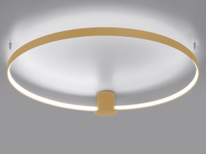 Miniaturka 4 - Nowoczesna lampa sufitowa LED z dwoma złotymi pierścieniami