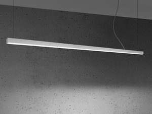 Miniaturka 28 - Wąska lampa wisząca z linką w nowoczesnym salonie