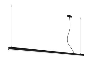 Miniaturka 13 - Oświetlenie sufitowe z czarną lampą na linkach na białym tle