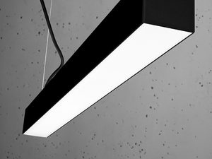 Miniaturka 18 - Czarna lampa sufitowa LED na dwóch linkach w betonie