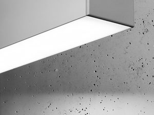 Miniaturka 4 - Prostopadłościenna lampa sufitowa LED w szarym wnętrzu