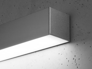 Miniaturka 15 - Szara lampa LED przy betonie z mlecznym kloszem