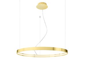 Miniaturka 50 - Nowoczesna złota lampa LED w eleganckim salonie