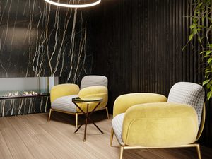 Miniaturka 9 - Designerska złota lampa LED z białym światłem