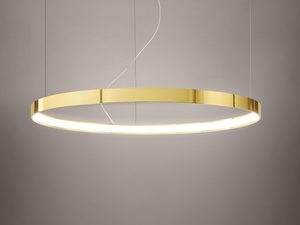 Miniaturka 2 - Złota lampa LED w nowoczesnym salonie