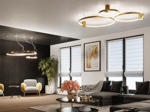 Miniaturka 7 - Designerska lampa wisząca LED z trzema okręgami