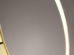 Miniaturka 6 - Lampa sufitowa LED z cienką złotą ramą do salonu