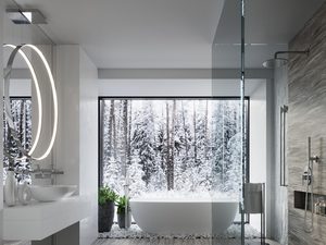 Miniaturka 29 - Okrągłe lustro LED do nowoczesnej łazienki, elegancki styl