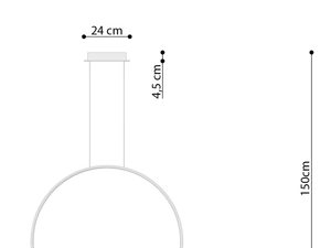 Miniaturka 32 - Lampa LED z nowoczesnym, okrągłym designem, biała rama