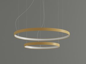 Miniaturka 1 - Nowoczesna lampa wisząca LED z trzema białymi pierścieniami