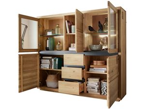 Miniaturka 1 - Szeroki kredens z wieloma półkami