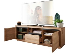 Miniaturka 2 - Telewizor na komodzie z dwiema szafkami bocznymi