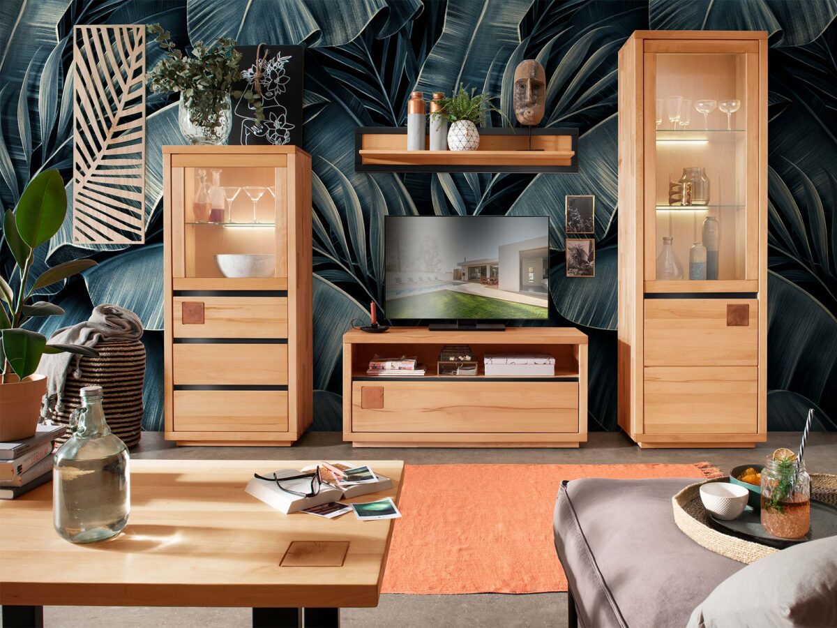 Salon drewniany nowoczesny