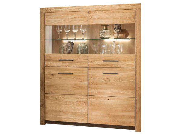 Elegancja i Styl Kredens Solis I z Naturalnego Dębu dla Twojej Jadalni