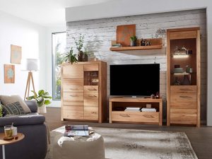 Miniaturka 6 - Drewniany zestaw mebli RTV z witrynami – salon w stylu skandynawskim