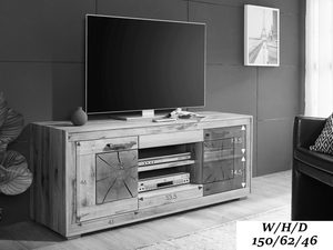 Miniaturka 7 - Szafka pod telewizor dębowa LUX