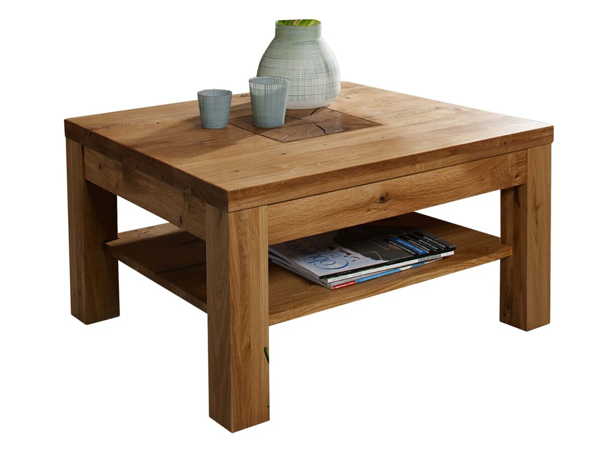 Kwadratowy stolik kawowy z dębu LUX
