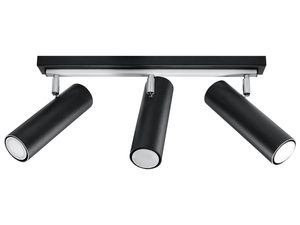 Miniaturka 6 - Trójpunktowa lampa sufitowa LED w kolorze czarnym