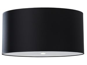 Miniaturka 5 - Czarna elegancka lampa LED sufitowa z mlecznym kloszem