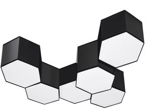 Miniaturka 9 - Czarno-białe plafony LED w formie nowoczesnego wzoru heksagonów