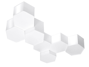 Miniaturka 3 - Oświetlenie sufitowe LED w układzie sześciokątnym czarno-białym