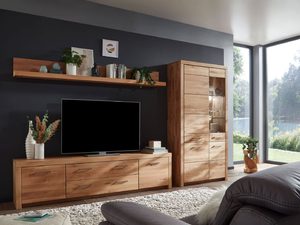 Miniaturka 3 - Nowoczesny salon z witryną i meblami z drewna dębowego