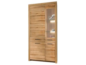 Miniaturka 7 - Witryna z naturalnego drewna dębowego z trzema szufladami