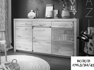 Miniaturka 6 - Rysunek z wymiarami komody drewnianej