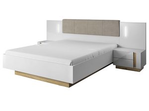 Miniaturka 3 - Nowoczesna sypialnia z łóżkiem i lampą abażurową w tle