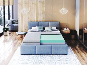 Miniaturka 2 - Łóżko tapicerowane i materac z oddychającym pokrowcem