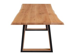 Miniaturka 2 - Designerski stół z litego dębu i czarnymi nogami stalowymi