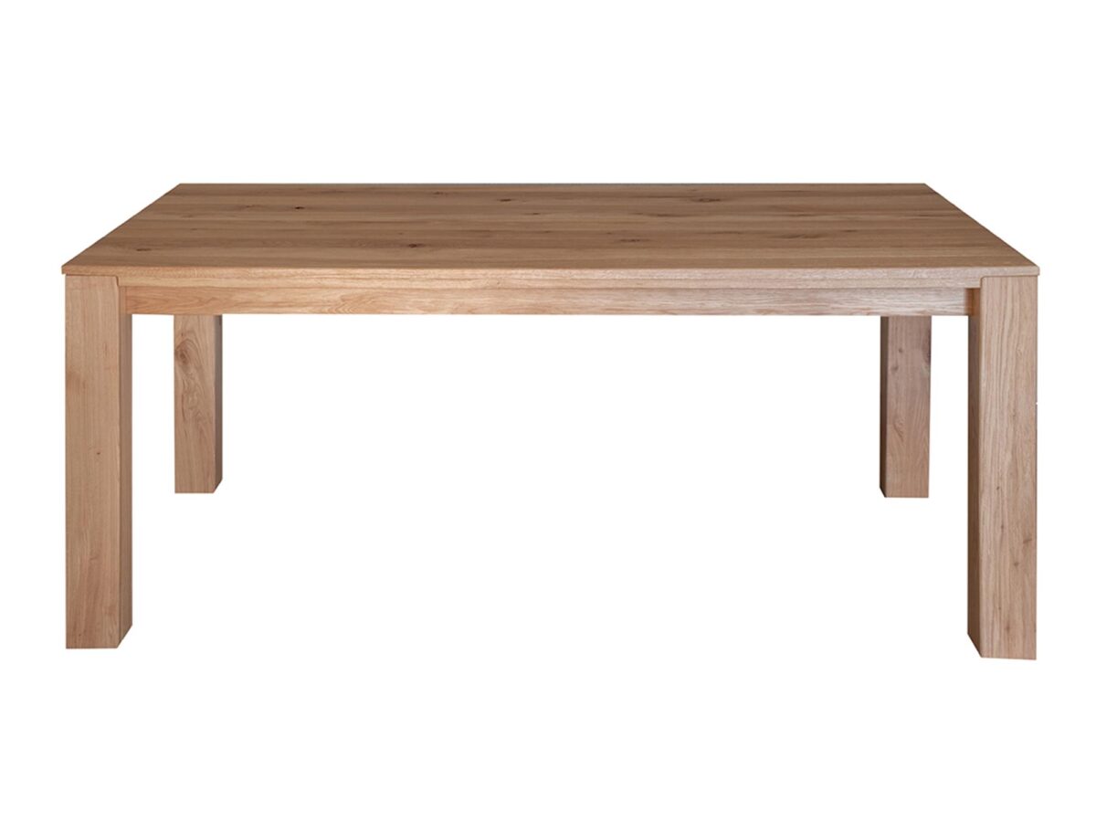 Prosty stół jadalniany z drewna dębowego w stylu klasycznym