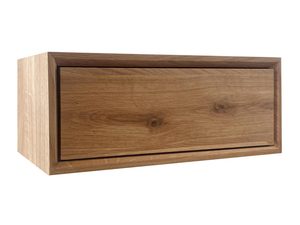 Miniaturka 8 - Szafka wisząca z dębu z ciemną ramą i frezowaną frontem