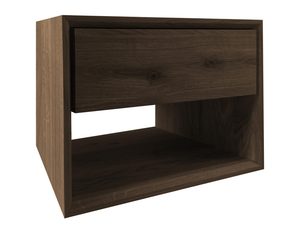 Miniaturka 8 - Ciemna szafka nocna z wnęką w stylu nowoczesnym