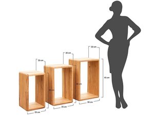 Miniaturka 12 - Drewniany regał z półkami, styl loftowy, naturalne drewno