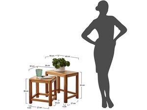 Miniaturka 7 - Drewniany regał z półkami, styl skandynawski, naturalne wykończenie