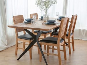 Miniaturka 6 - Stół dębowy z czarnymi nogami w stylu industrialnym