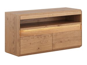 Miniaturka 3 - Niska szafka RTV dąb craft z oświetleniem LED i szufladami