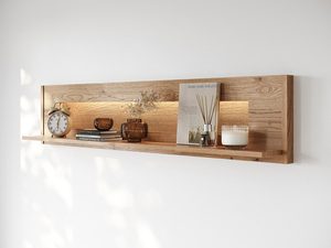 Miniaturka 1 - Listwa ścienna z dębu z dekoracjami w jasnym wnętrzu