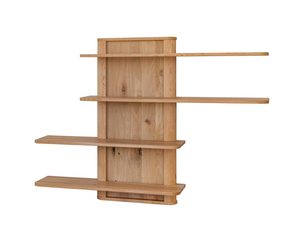 Miniaturka 5 - Dębowa półka ścienna z pionowym panelem