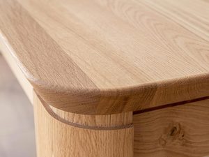 Miniaturka 6 - Zaokrąglony róg stołu z litego drewna dębowego