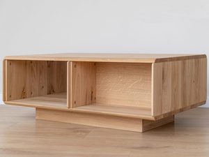 Miniaturka 6 - Szafka RTV z półkami otwartymi i drewnianym wykończeniem