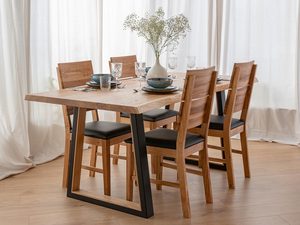 Miniaturka 4 - Skandynawska jadalnia z masywnym stołem z drewna dębowego