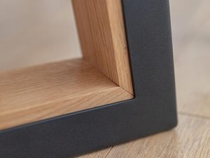 Miniaturka 6 - Metalowa noga stołu w stylu industrialnym z litego drewna dębowego