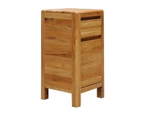 Miniaturka 10 - Drewniana komoda z jedną szufladą i zamykaną półką