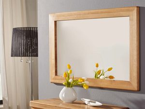 Miniaturka 1 - Drewniana rama lustra z widocznym usłojeniem i klasyczną formą