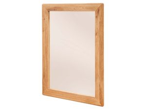 Miniaturka 9 - Lustro prostokątne z ramą z litego drewna w jasnym wnętrzu